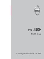 Nissan Juke 2014 owner manual - Sách hướng dẫn sử dụng xe Nissan Juke đời 2014.