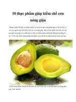 10 thực phẩm giúp kiềm chế cơn nóng giận pdf