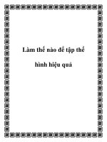 Làm thế nào để tập thể hình hiệu quả doc