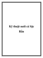 Kỹ thuật nuôi cá Sặc Rằn ppt