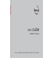 Nissan Cube 2009 owner manual - Sách hướng dẫn sử dụng xe Nissan Cube đời 2009