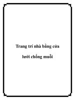 Trang trí nhà bằng cửa lưới chống muỗi ppt