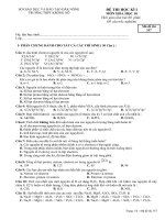 ĐỀ THI HỌC KÌ I MÔN HÓA HỌC 10 TRƯỜNG THPT KRÔNG NÔ Mã đề thi 357 pptx
