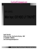 Bài giảng môn học cơ học lý thuyết pdf