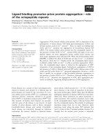 Báo cáo khoa học: Ligand binding promotes prion protein aggregation – role of the octapeptide repeats potx