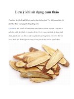 Lưu ý khi sử dụng cam thảo pptx