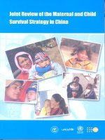Joint Review of Maternal and Child Survival Strategies in China ppt