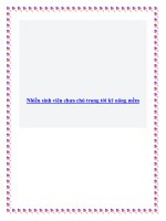 Nhiều sinh viên chưa chú trọng tới kỹ năng mềm. doc