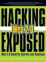 hacking exposed web 2.0 - web 2.0 security secrets & solutions
