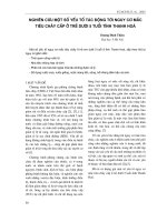 Nghiên cứu một số yếu tố tác động tới nguy cơ mắc tiêu chảy cấp ở trẻ dưới 5 tuổi tỉnh Thanh Hoá Đọc thêm Nghiên cứu một số yếu tố tác động tới nguy cơ mắc tiêu chảy cấp ở trẻ dưới 5 tuổi tỉnh Thanh Hoá pptx