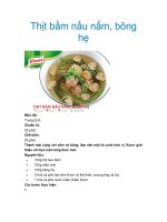 Thịt bằm nấu nấm, bông hẹ pot