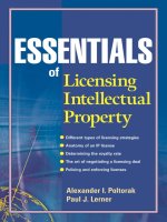 ESSENTIALS of Licensing Intellectual Property docx