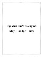 Đạo chia nước của người Mày (Dân tộc Chứt) pptx