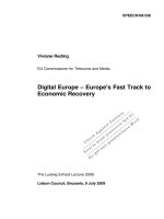 Digital Europe – Europe''''s Fast Track to Economic Recovery pptx