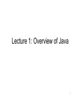 Lecture 1: Overview of Java ppt