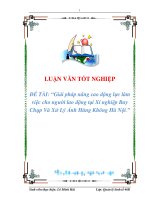 luận văn: Giải pháp nâng cao động lực làm việc cho người lao động tại Xí nghiệp Bay Chụp Và Xử Lý Ảnh Hàng Không Hà Nội docx