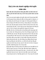 Gợi ý cho các doanh nghiệp nhỏ tuyển nhân viên doc