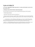 Lịch sử 10 Bài 25