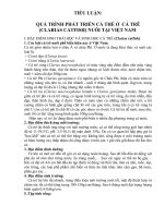 quá trình phát triển cá thể ở cá trê (clarias catfish) nuôi tại việt nam