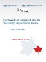 Frameworks of Integrated Care for the Elderly: A Systematic Review potx