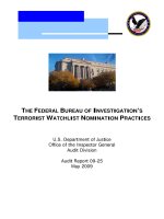 THE FEDERAL BUREAU OF INVESTIGATION’S TERRORIST WATCHLIST NOMINATION PRACTICES potx