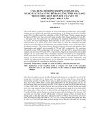 ỨNG DỤNG MÔ HÌNH CROPWAT ĐÁNH GIÁ NĂNG SUẤT LÚA VÙNG ĐÊ BAO LỬNG TỈNH AN GIANG TRONG ĐIỀU KIỆN BIẾN ĐỔI CỦA YẾU TỐ KHÍ TƯỢNG - THUỶ VĂN pot