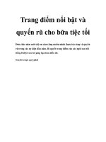 Trang điểm nổi bật và quyến rũ cho bữa tiệc tối potx