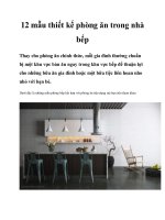 12 mẫu thiết kế phòng ăn trong nhà bếp ppt