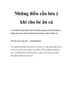 Những điều cần lưu ý khi cho bé ăn cá pot