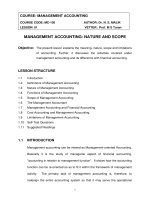 MANAGEMENT ACCOUNTING: NATURE AND SCOPE doc