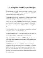 Lãi suất giảm như hiện nay là chậm pot