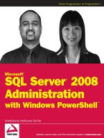 Microsoft SQL Server 2008 Administration with Windows PowerShell docx