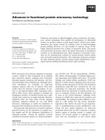 Báo cáo khoa học: Advances in functional protein microarray technology Paul Bertone and Michael Snyder doc