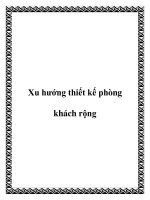 Xu hướng thiết kế phòng khách rộng pdf