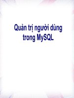 Quản trị người dùng trong MySQL potx