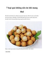 7 loại quả không nên ăn khi mang thai potx