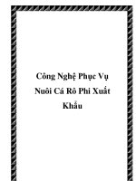 Công Nghệ Phục Vụ Nuôi Cá Rô Phi Xuất Khẩu ppt