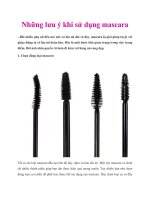 Những lưu ý khi sử dụng mascara pdf