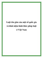 Luật tôn giáo của một số quốc gia và khái niệm hình thức pháp luật ở Việt Nam pdf