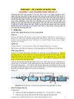 PHẦN MỘT – XỬ LÍ NƯỚC VÀ NƯỚC THẢI CHƯƠNG 1. CÁC PHƯƠNG PHÁP TIỀN XỬ LÝ pdf