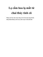 Lọ cắm hoa lạ mắt từ chai thủy tinh cũ pptx