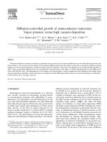 Diffusion controlled growth of semiconductor nanowires vapor pressure versus high vacuum deposition