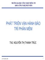 PHÁT TRIỂN VẬN HÀNH BẢO TRÌ PHẦN MỀM - Chương 4: CÁC TÁC VỤ YÊU CẦU BẢO TRÌ pptx