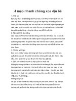 4 mẹo nhanh chóng xoa dịu bé doc