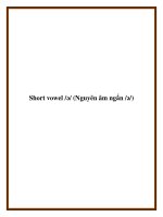 Short vowel /ə/ (Nguyên âm ngắn /ə/) pptx