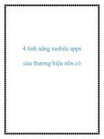 4 tính năng mobile apps của thương hiệu nên có pot