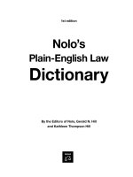 Nolo’s Plain-English Law Dictionary pot