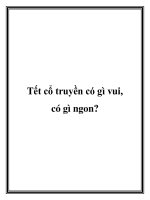 Tết cổ truyền có gì vui, có gì ngon? docx