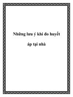 Những lưu ý khi đo huyết áp tại nhà pdf