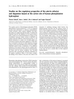 Báo cáo khoa học: Studies on the regulatory properties of the pterin cofactor and dopamine bound at the active site of human phenylalanine hydroxylase pptx
